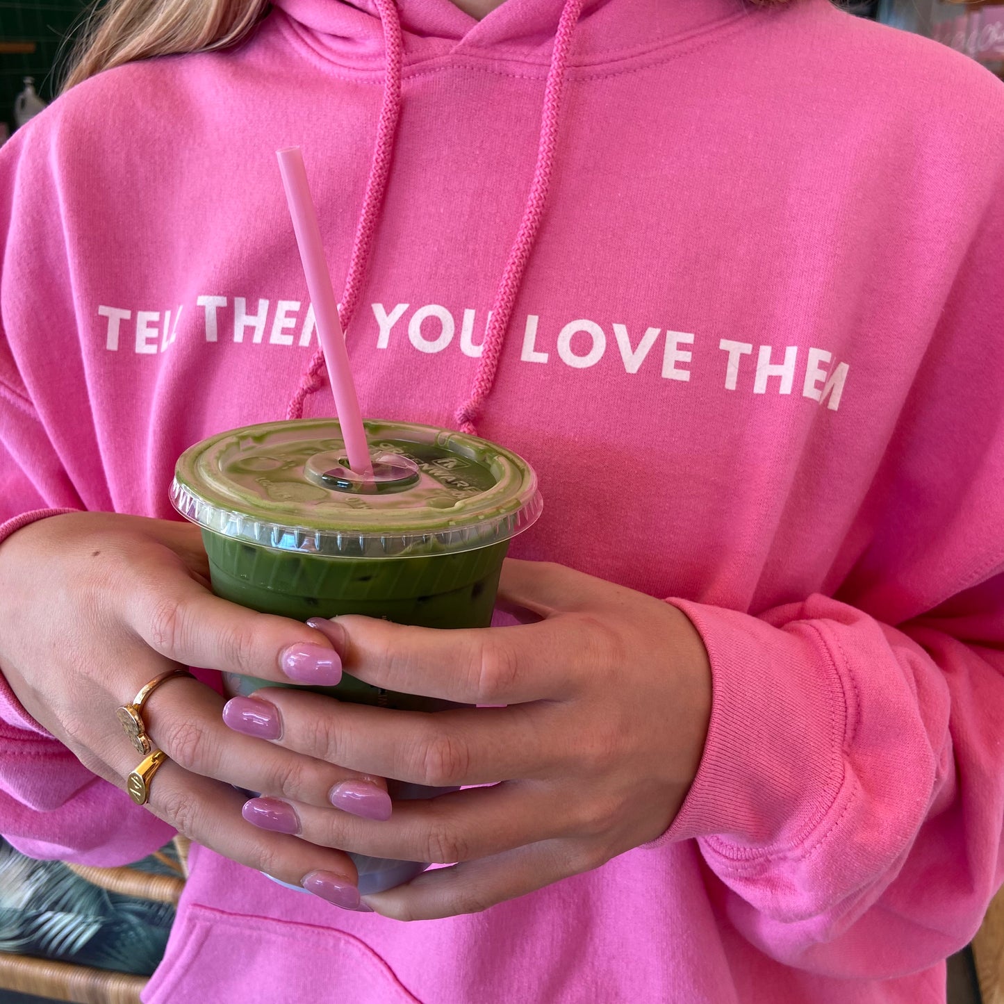TELL THEM YOU LOVE THEM hoodie (pink)