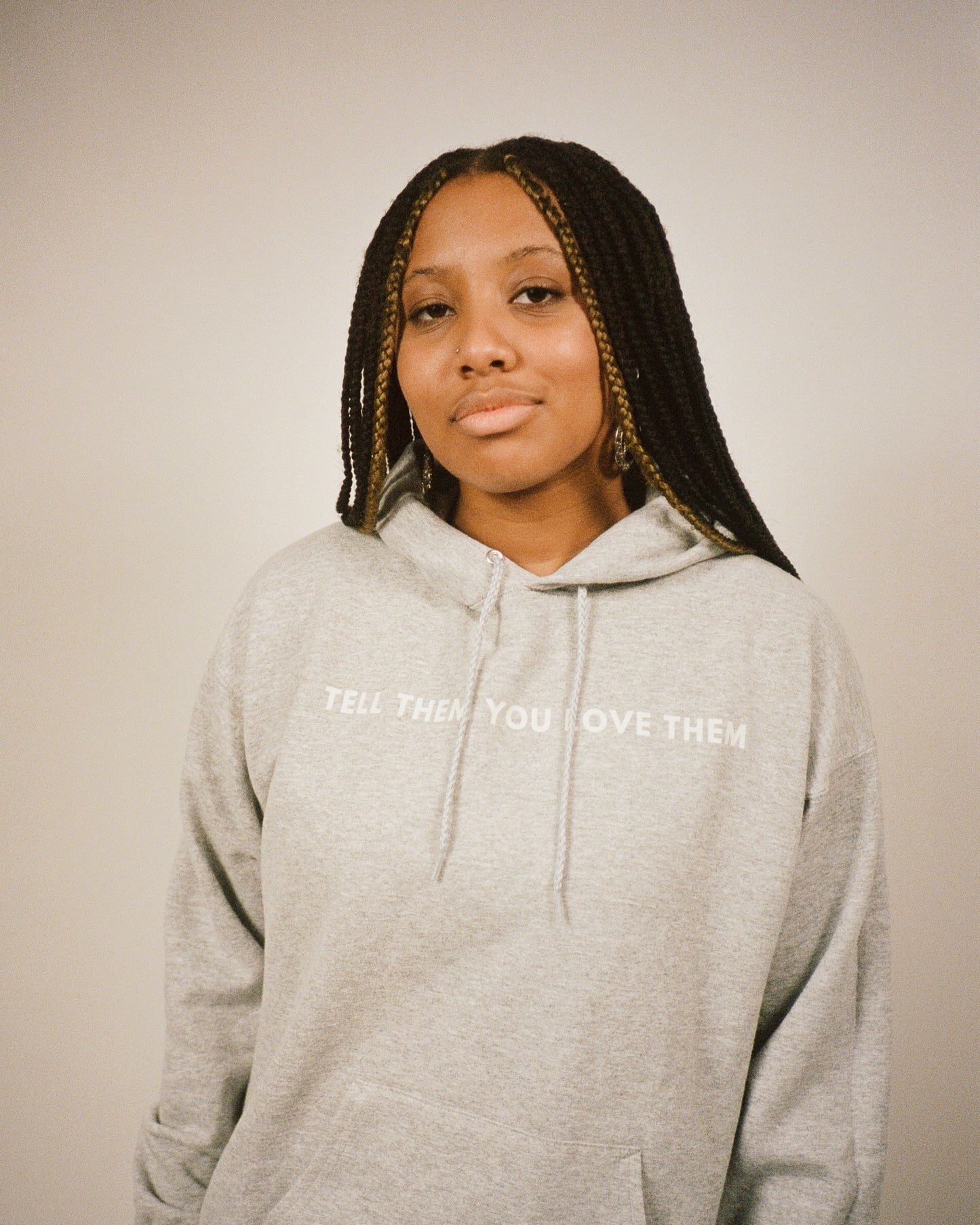 TELL THEM YOU LOVE THEM HOODIE (grey)
