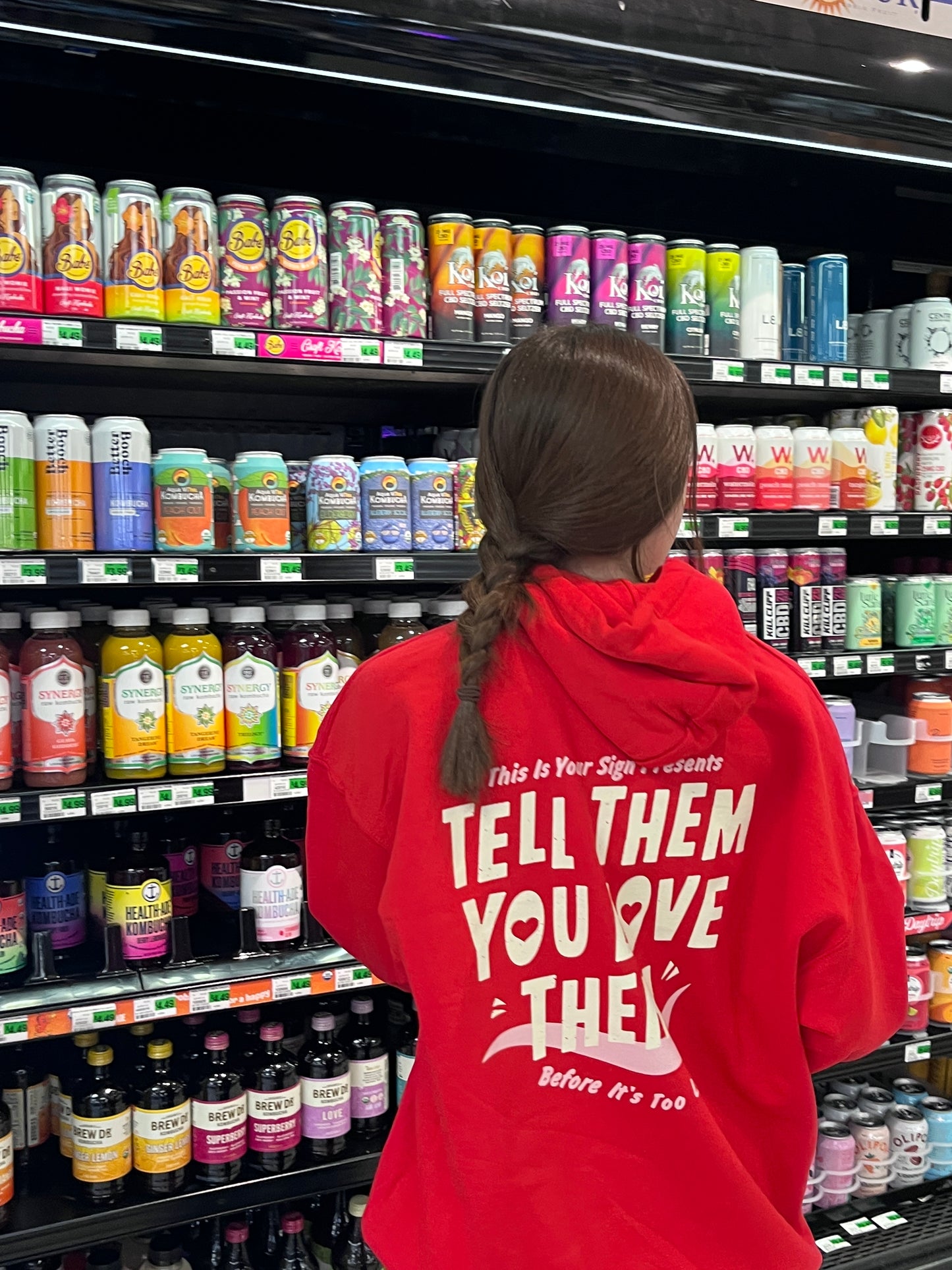 TELL THEM YOU LOVE THEM HOODIE (red)