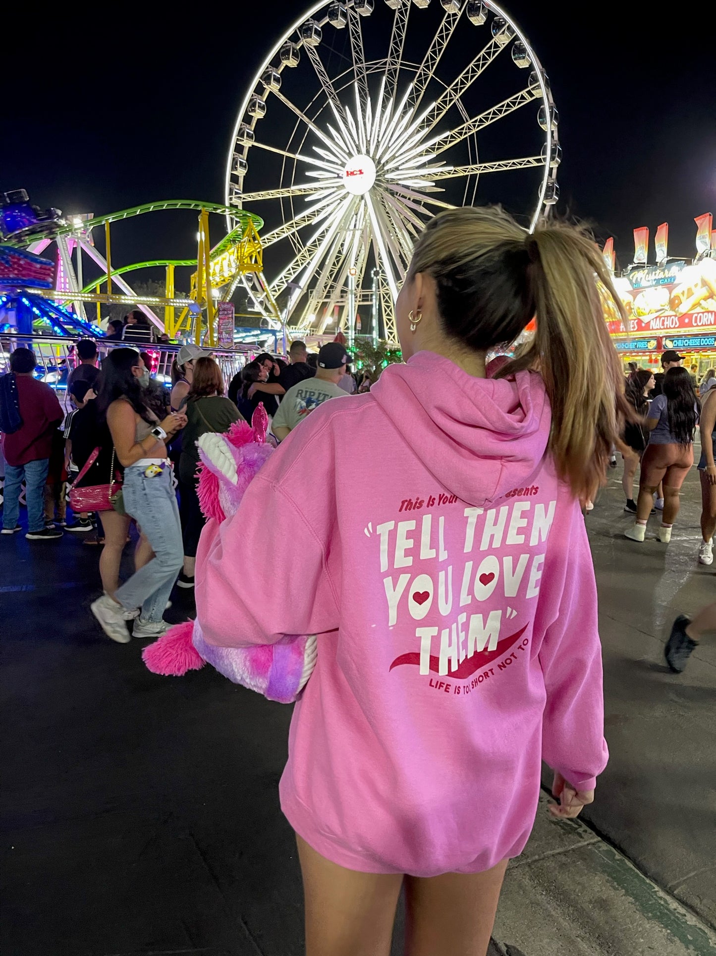 TELL THEM YOU LOVE THEM hoodie (pink)